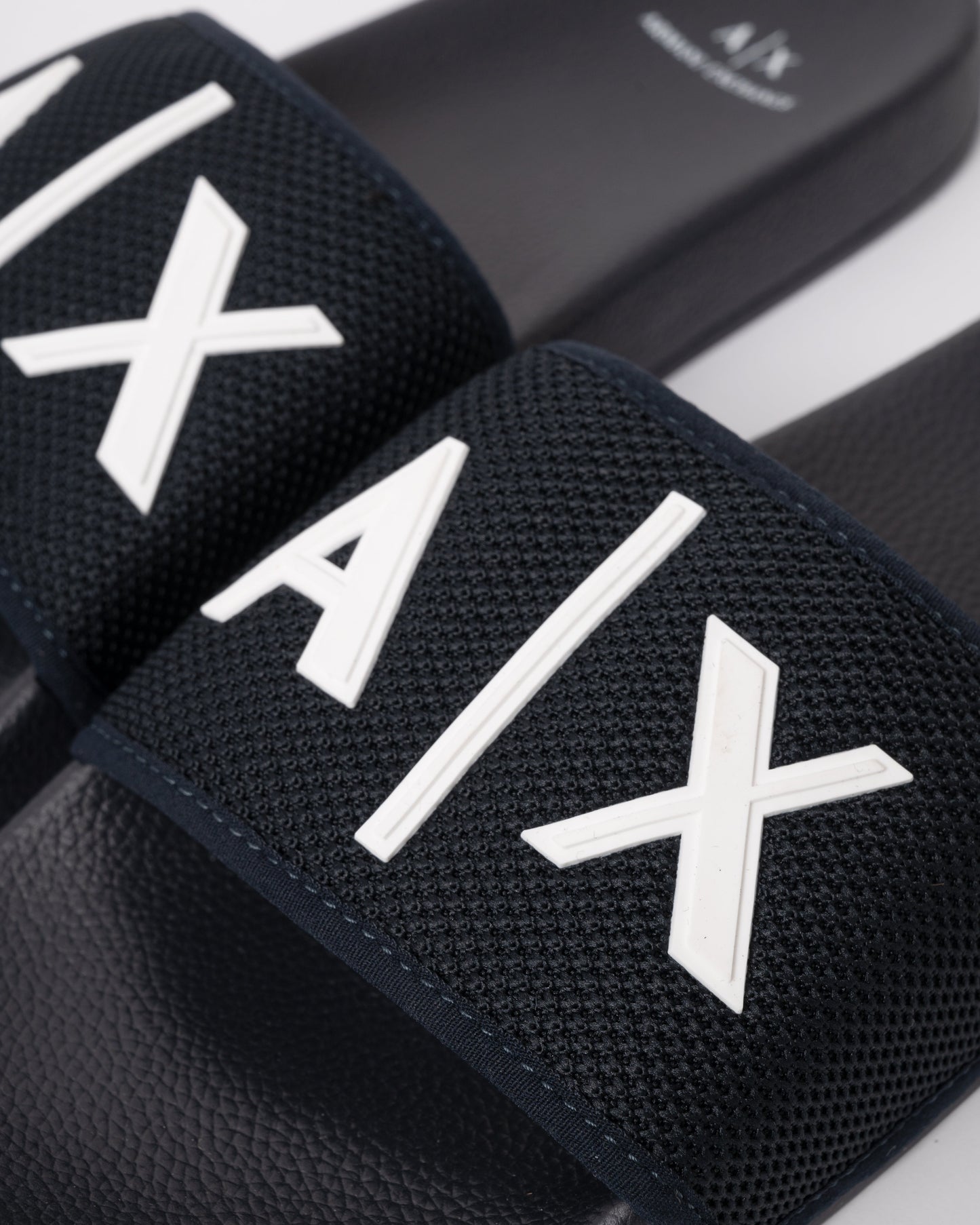 Mesh A|X Logo Sliders - Deep Navy/Off White U385