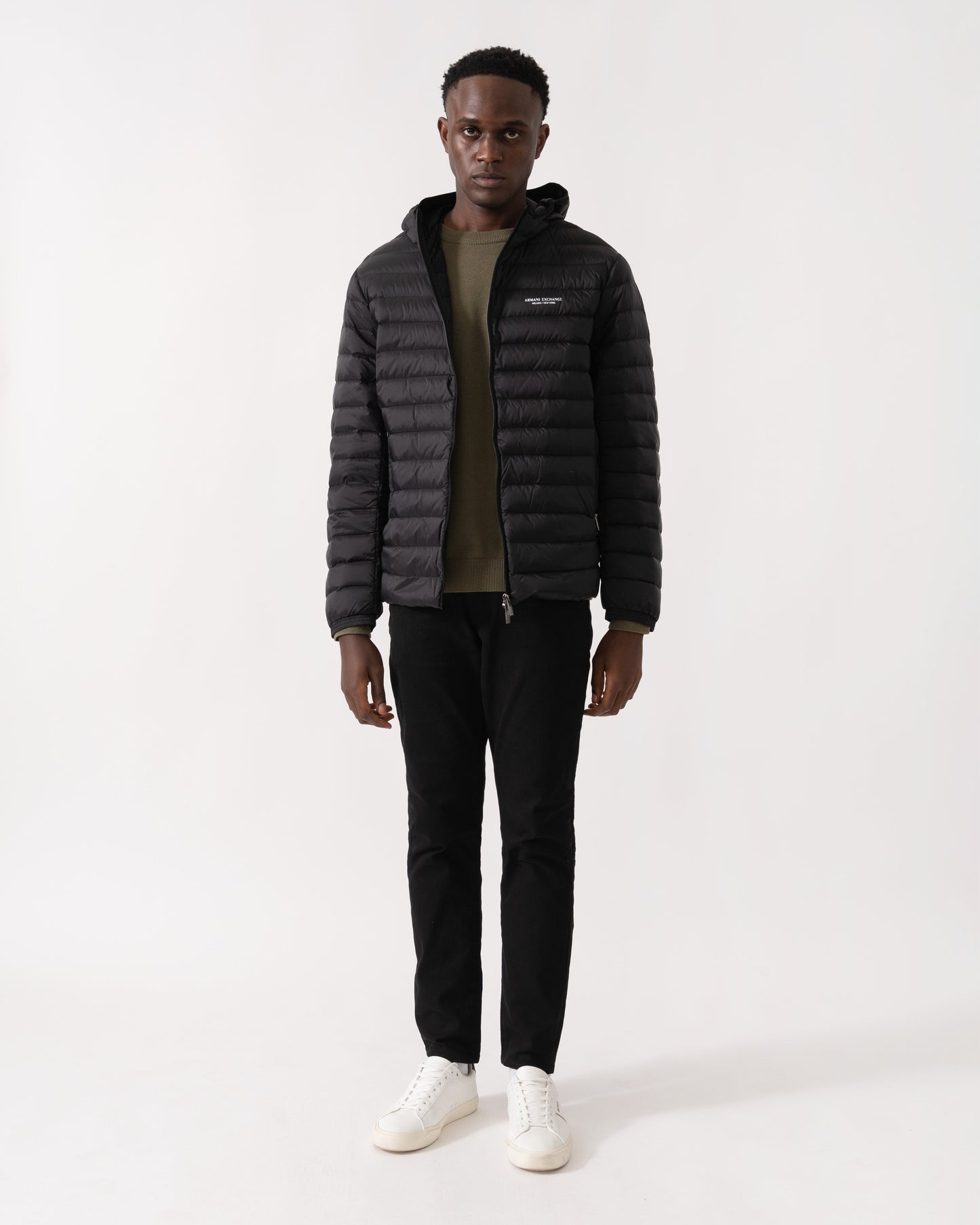 Mens Milano/New York Hooded Down Jacket - Black UC001