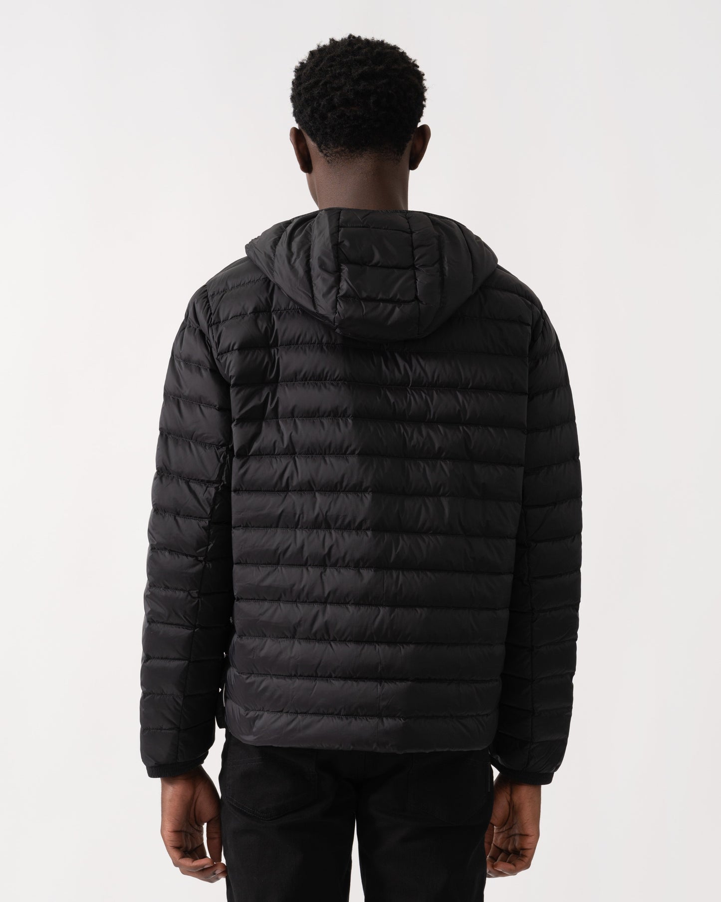 Mens Milano/New York Hooded Down Jacket - Black UC001