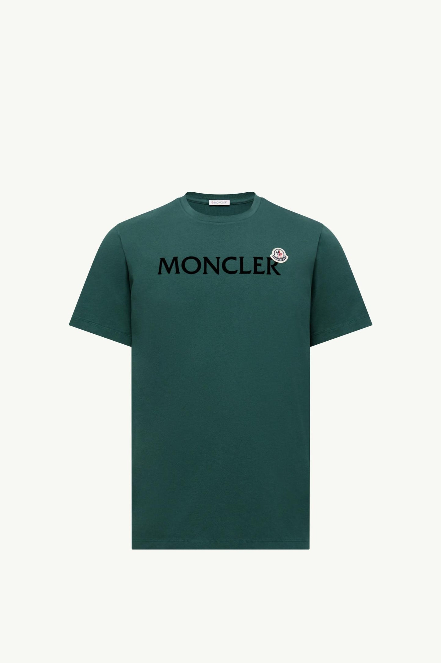 Flocked Logo Cotton T-Shirt