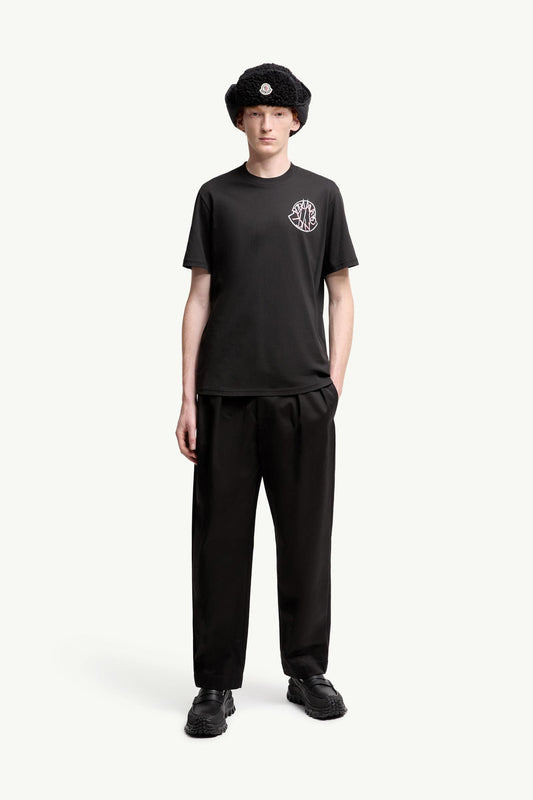 Overlapped Logo Cotton T-Shirt