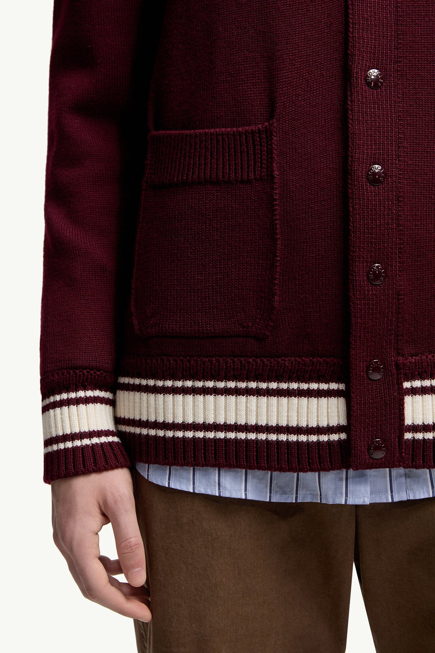 Embroidered Monogram Wool Cardigan