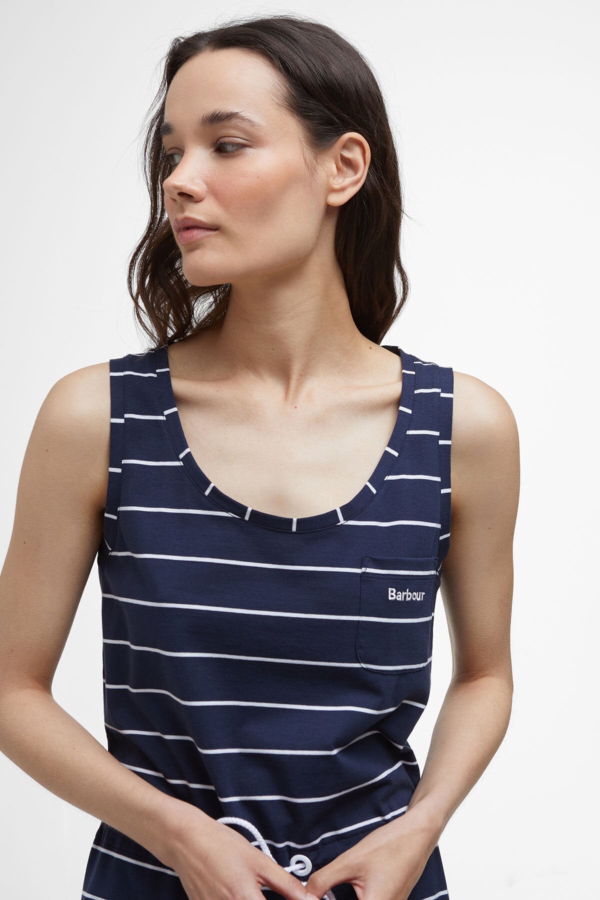 Overland Striped Midi Dress