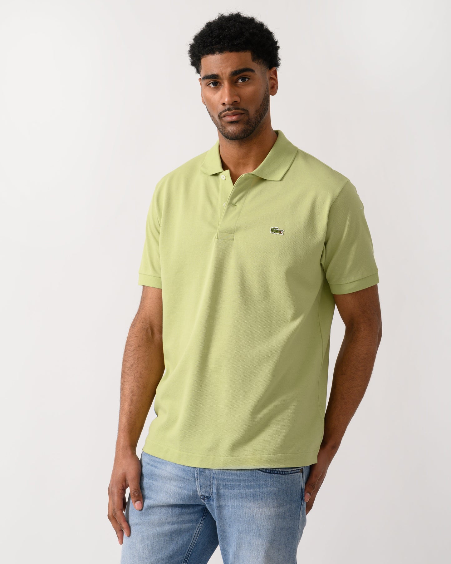 Classic Fit L.12.12 Mens Short Sleeve Polo Shirt - Birch UYB