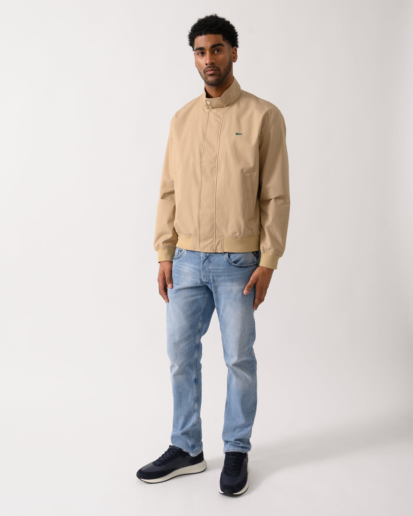 Lightweight Water-Repellent Twill Mens Harrington Jacket - Viennese 02S