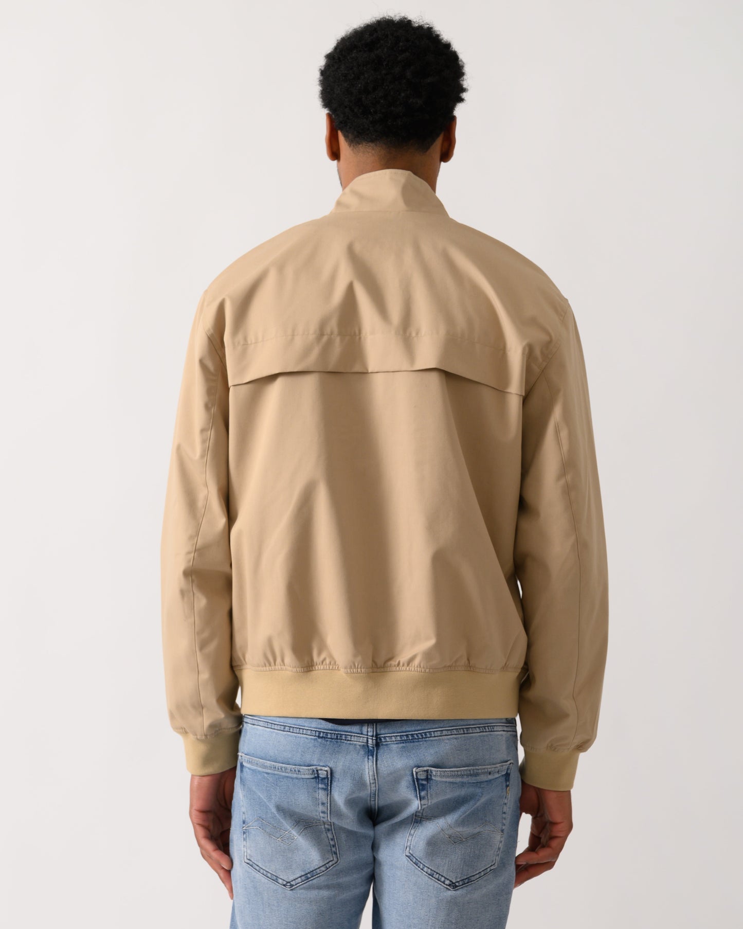 Lightweight Water-Repellent Twill Mens Harrington Jacket - Viennese 02S