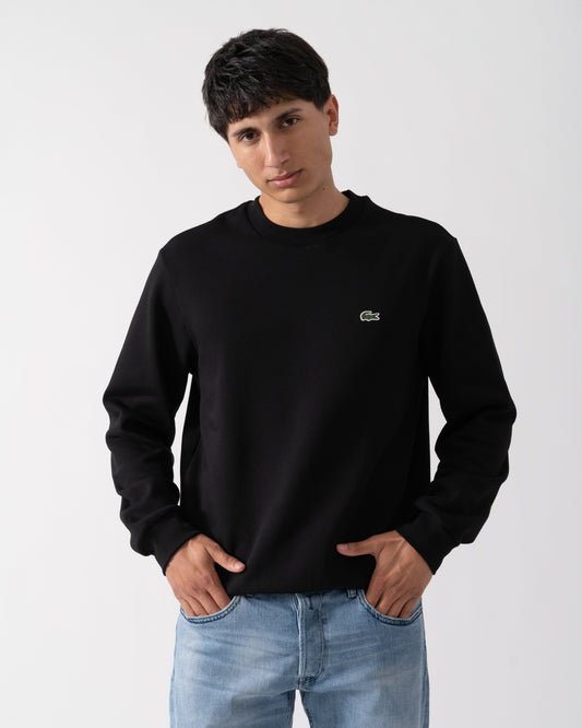 Mens Crew Neck Fleece Sweatshirt - Black 031