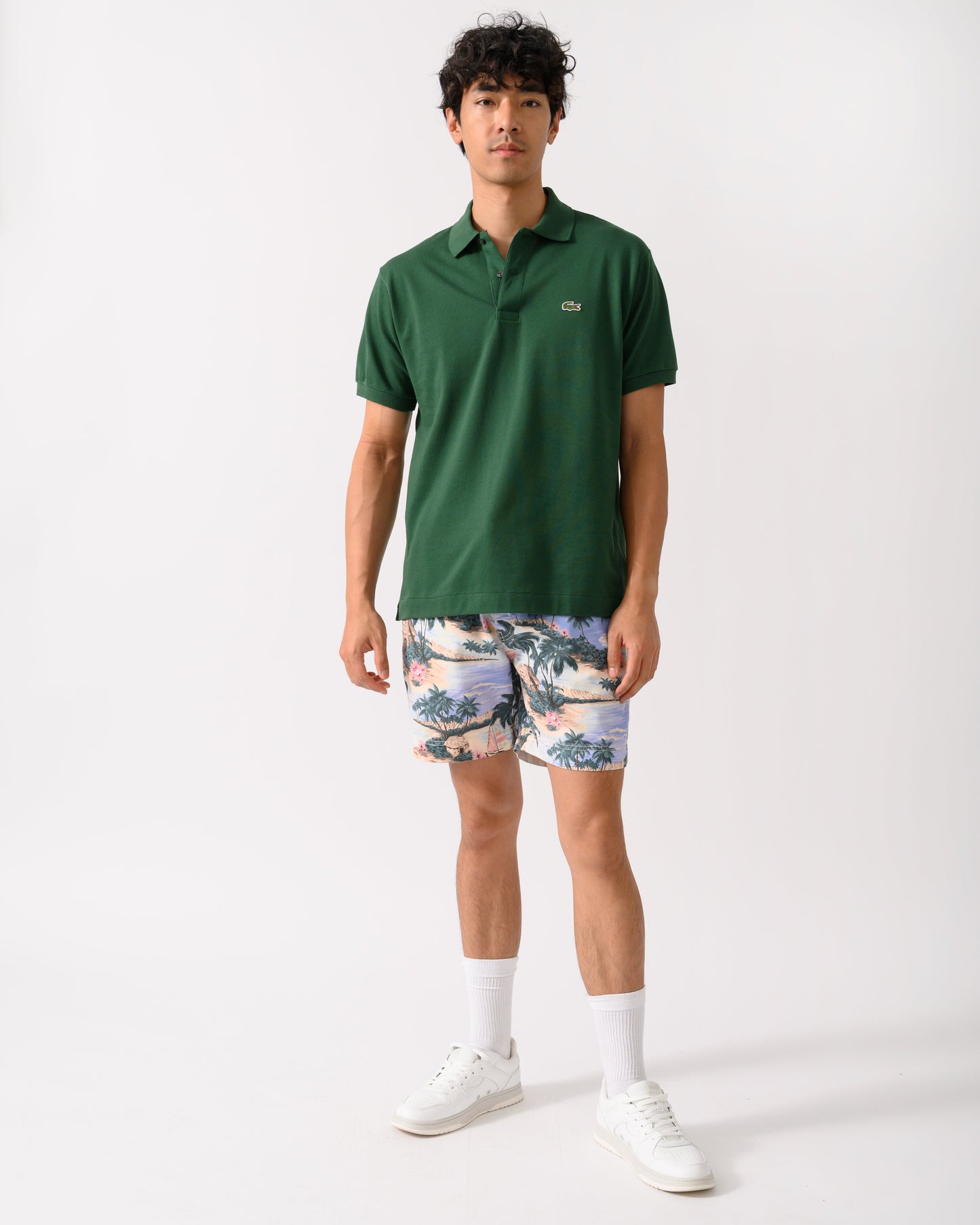 Classic Fit L.12.12 Mens Short Sleeve Polo Shirt - Green 132