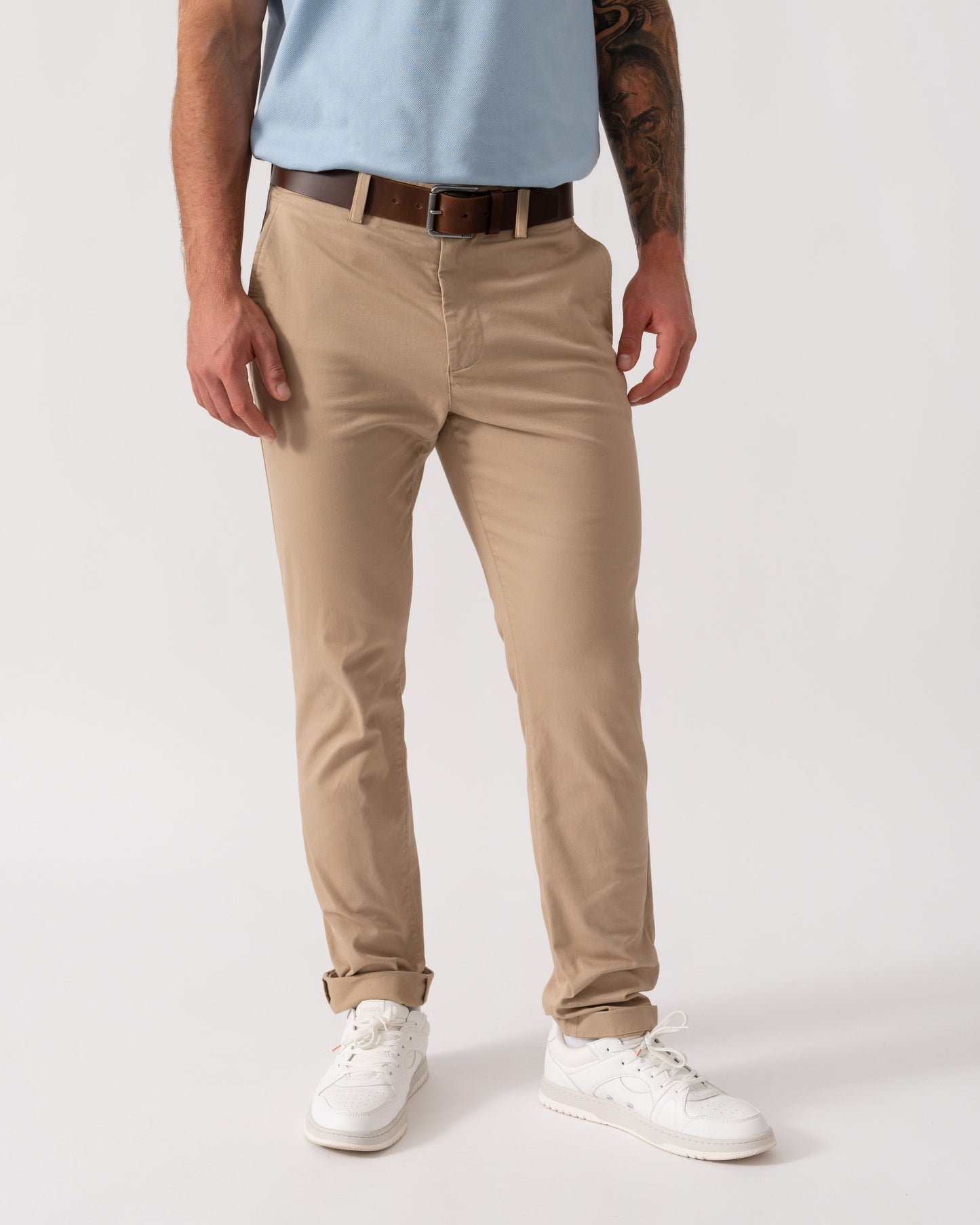 Slim Fit Stretch Cotton Mens Chinos - Viennese 02S