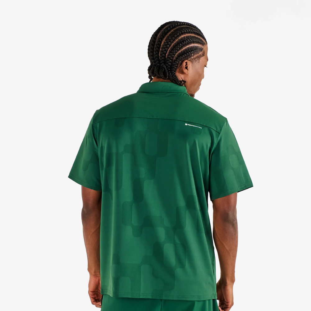 Men Performance Mesh Paneled Polo