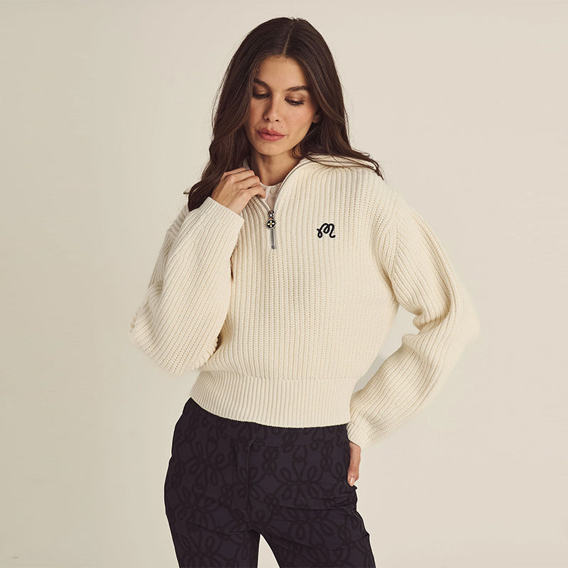 Women Anais Quarter Zip Knit Sweater