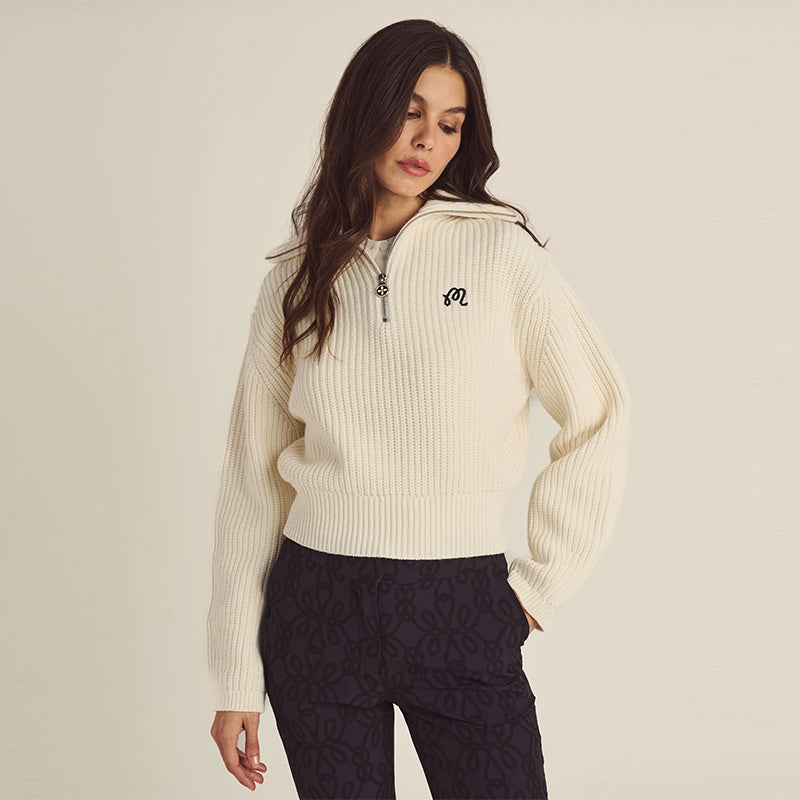Women Anais Quarter Zip Knit Sweater