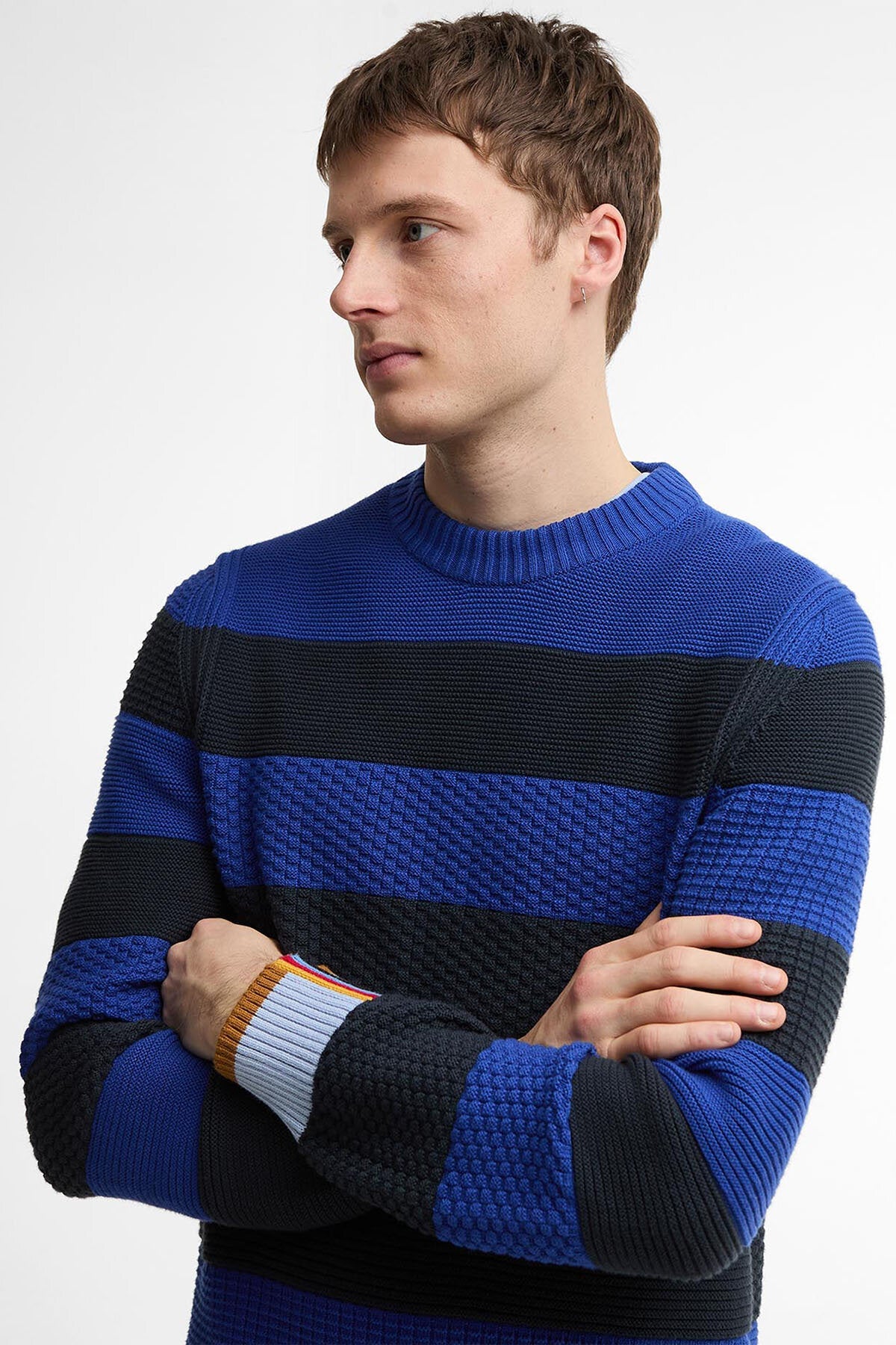 Paul Smith Loves Barbour Southwold Striped Crew Neck Jumper