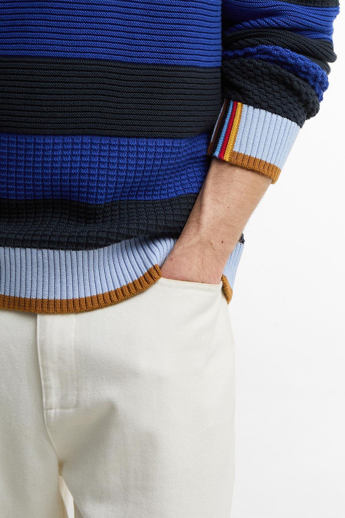 Paul Smith Loves Barbour Southwold Striped Crew Neck Jumper