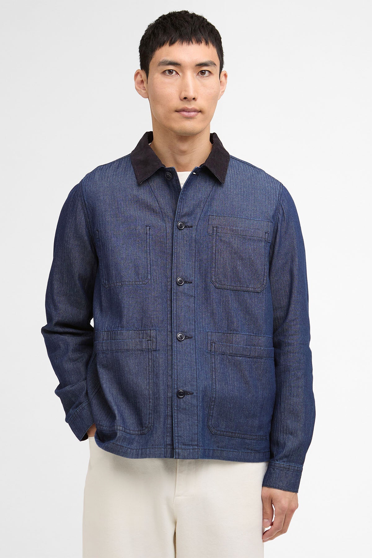 B.Intl Piligan Herringbone Denim Overshirt