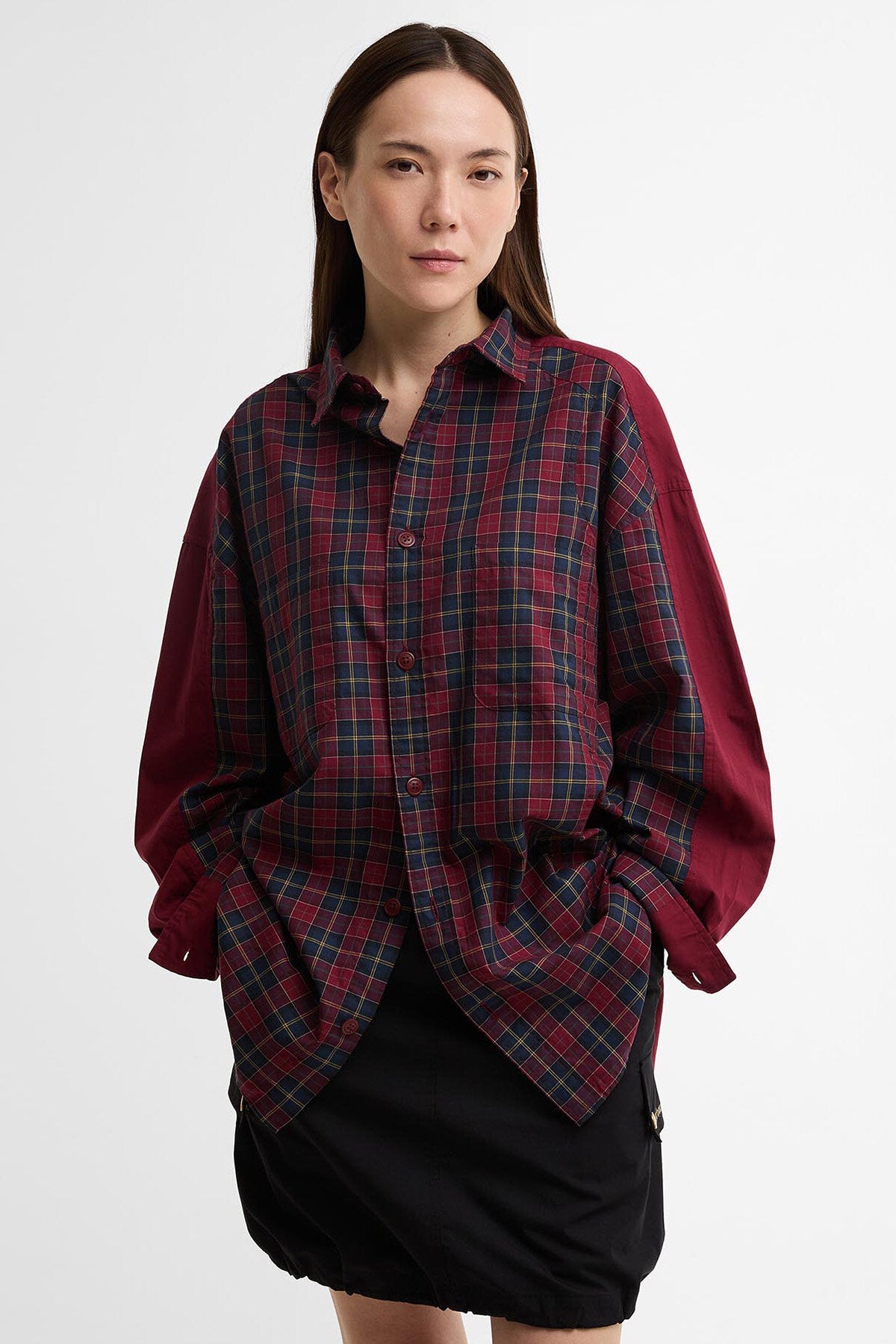 Barbour x Feng Chen Wang Split Pocket Long-Sleeved Tartan Shirt