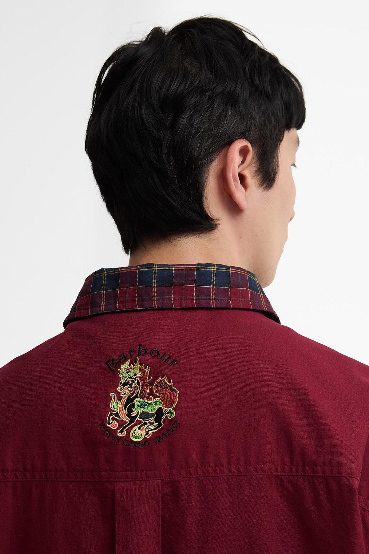 Barbour x Feng Chen Wang Split Pocket Long-Sleeved Tartan Shirt