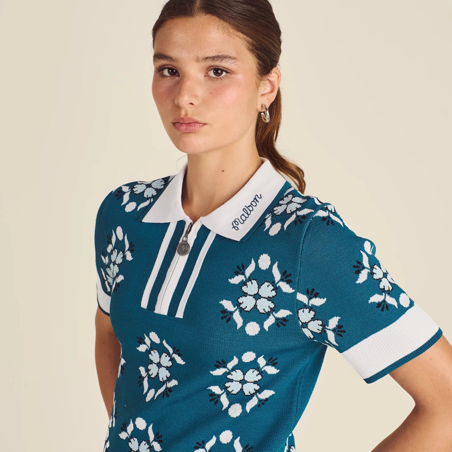 Women Lucia Quarter Zip Polo