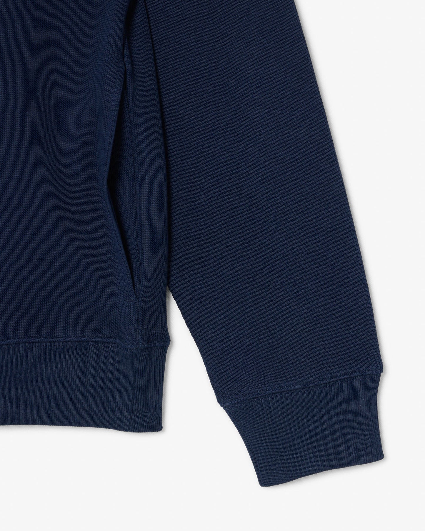 Mens Zippered Stand-Up Collar Cotton Sweatshirt - Navy Blue 166
