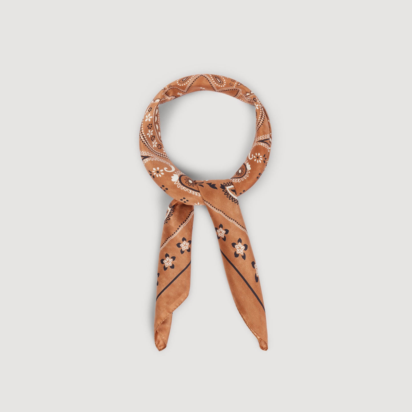 Silk bandana print scarf