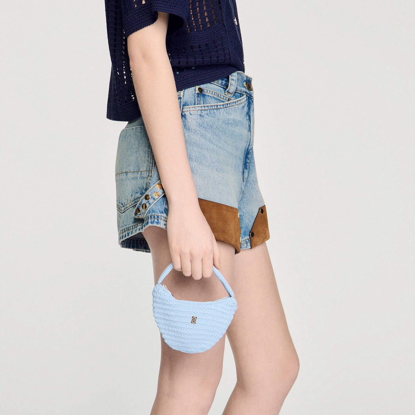 Crochet small leather goods