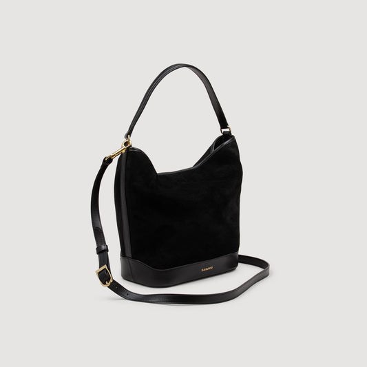 Soft suede shopping bag