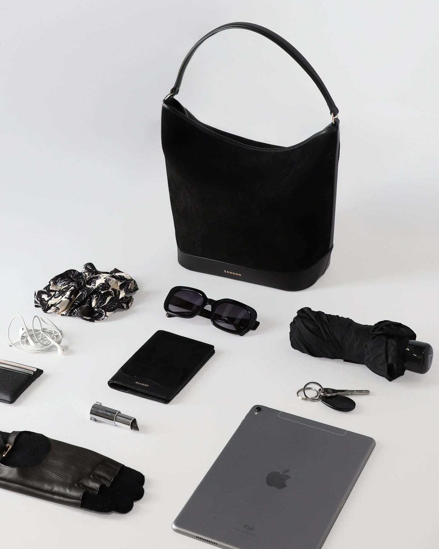 Soft suede shopping bag