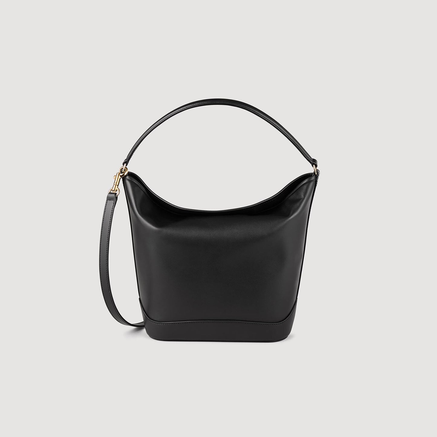 Leather bucket bag