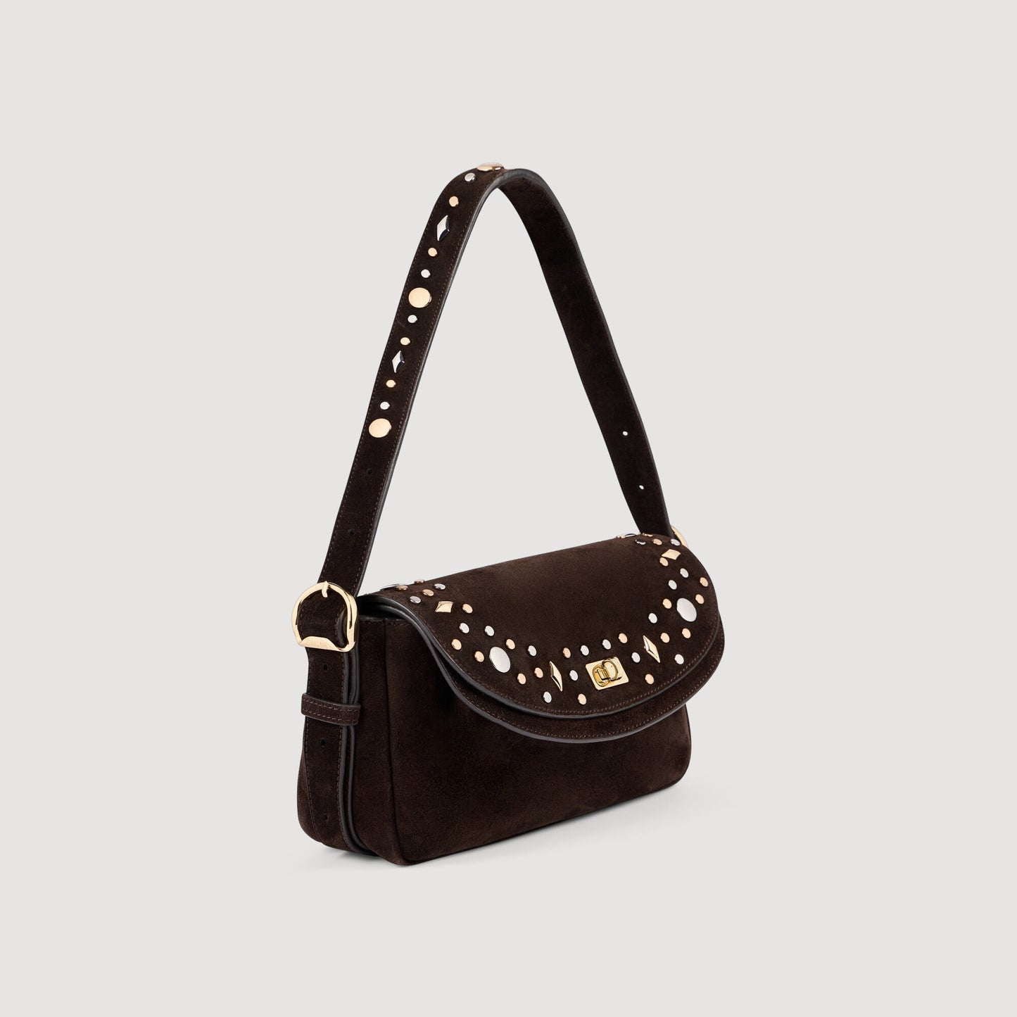 LE MAMBO JANYS studded suede bag