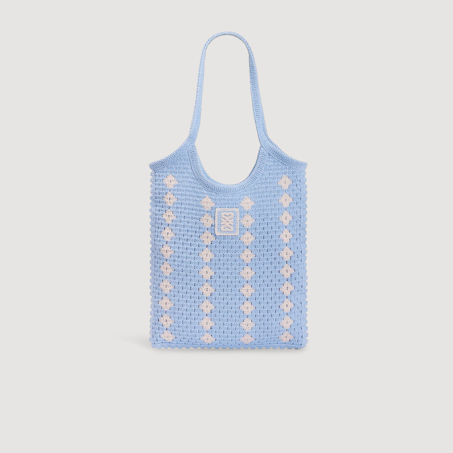 Two-tone crochet bag