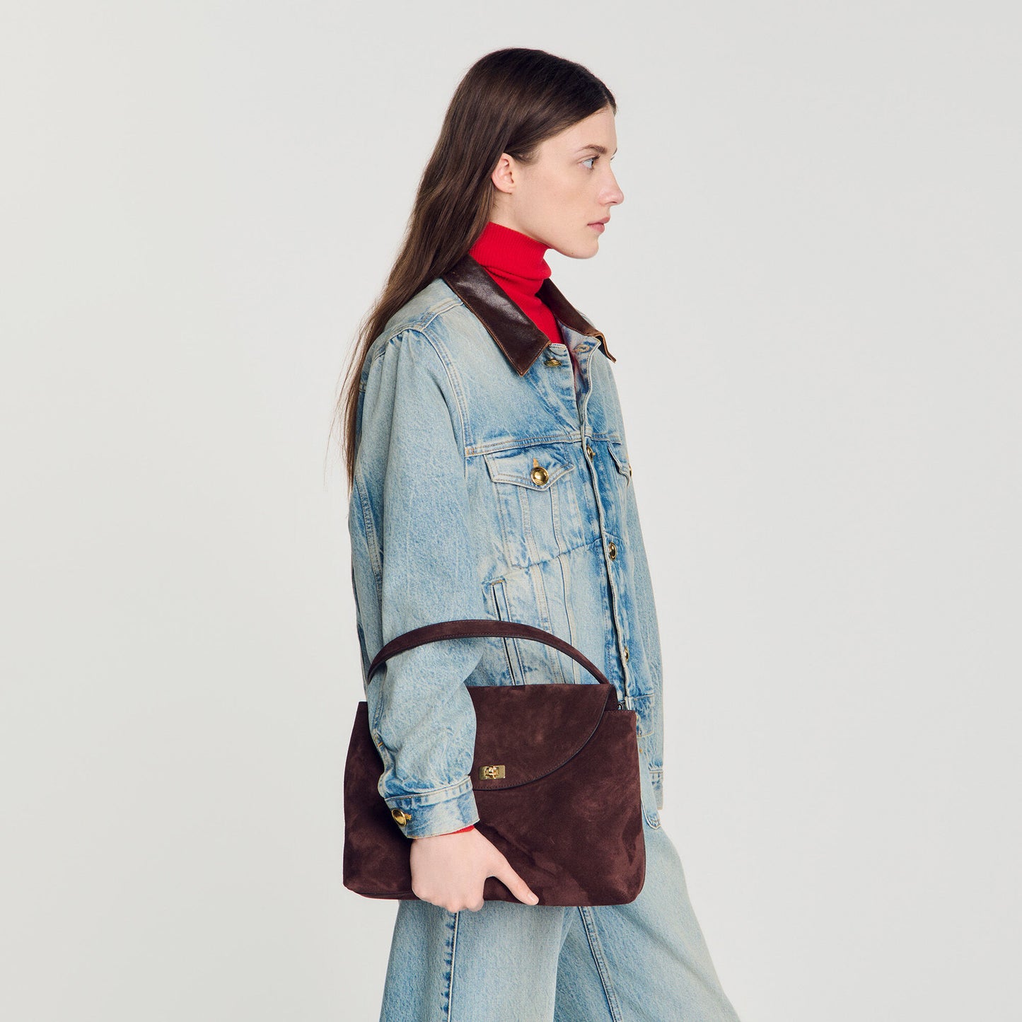 LE GRAND BAZAAR suede bag