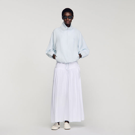 Embroidered collar oversized jacket