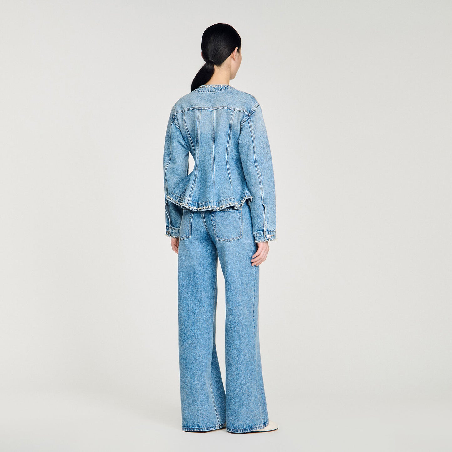 Beaded denim jacket