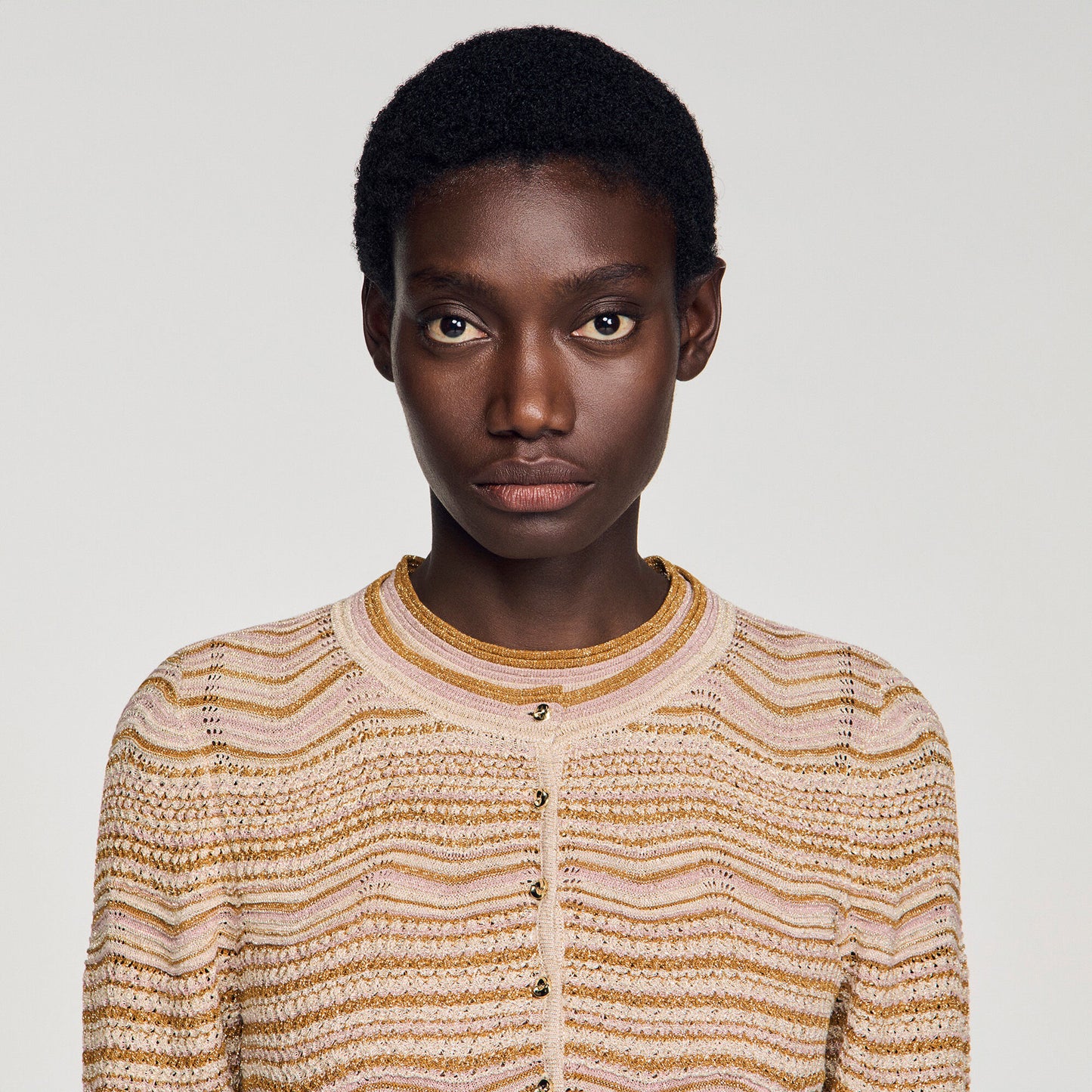 Decorative knit cardigan