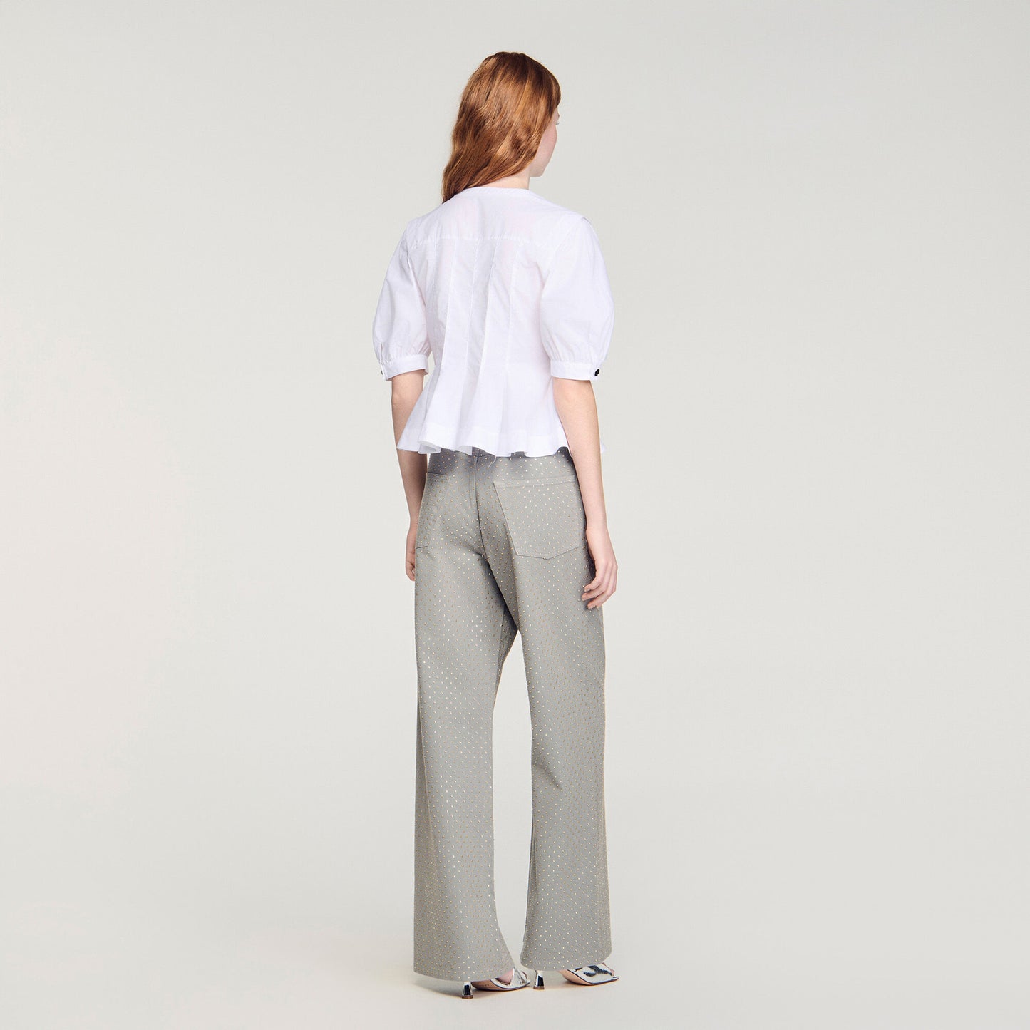 Zipped peplum shirt