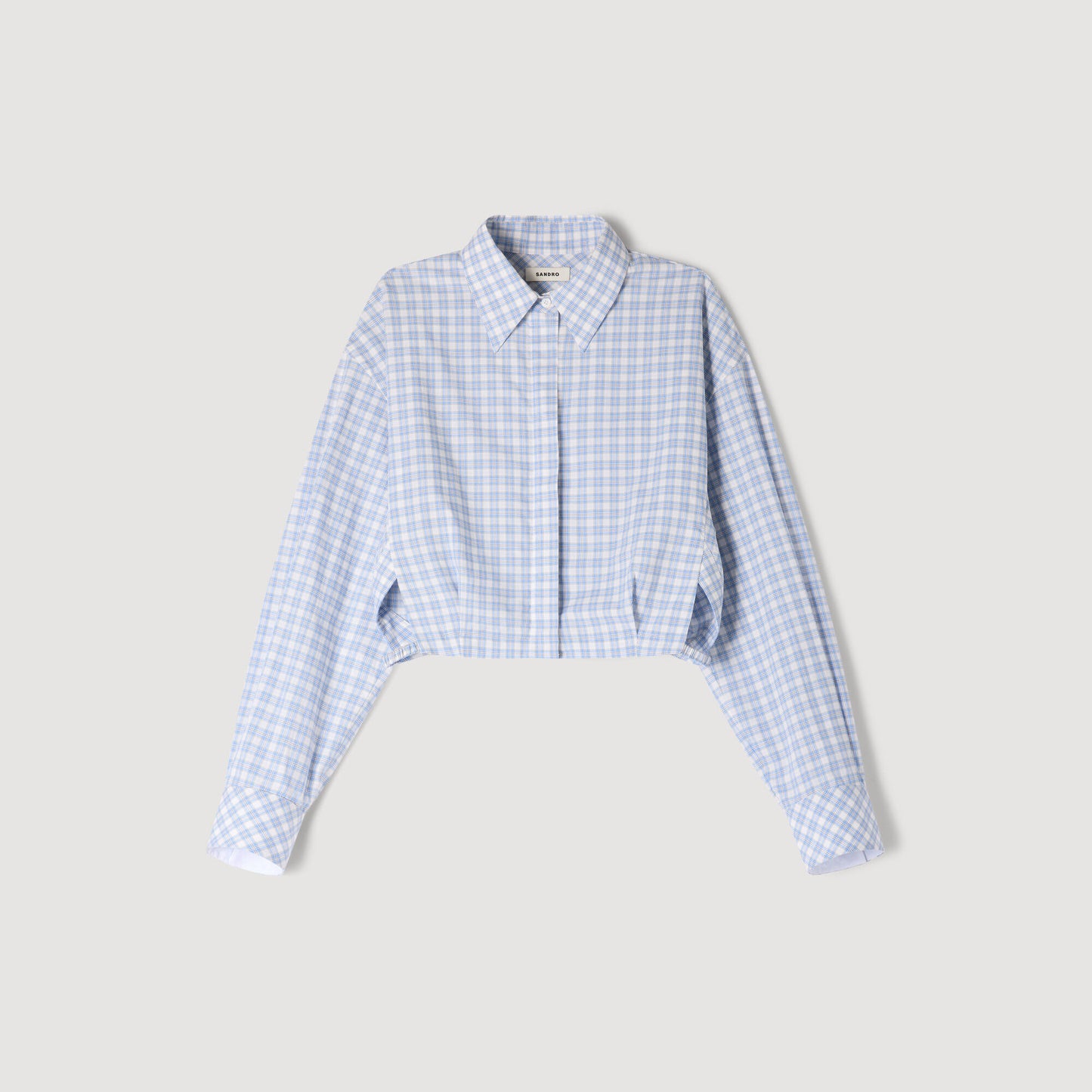 Short checked shirt