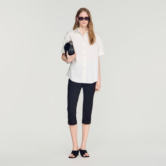 Pleated back shirt