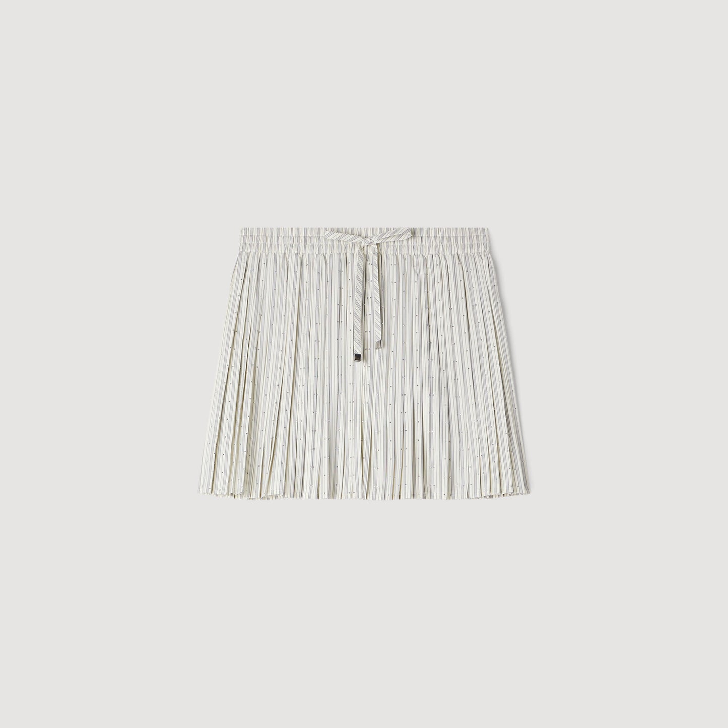 Short rhinestone striped skirt
