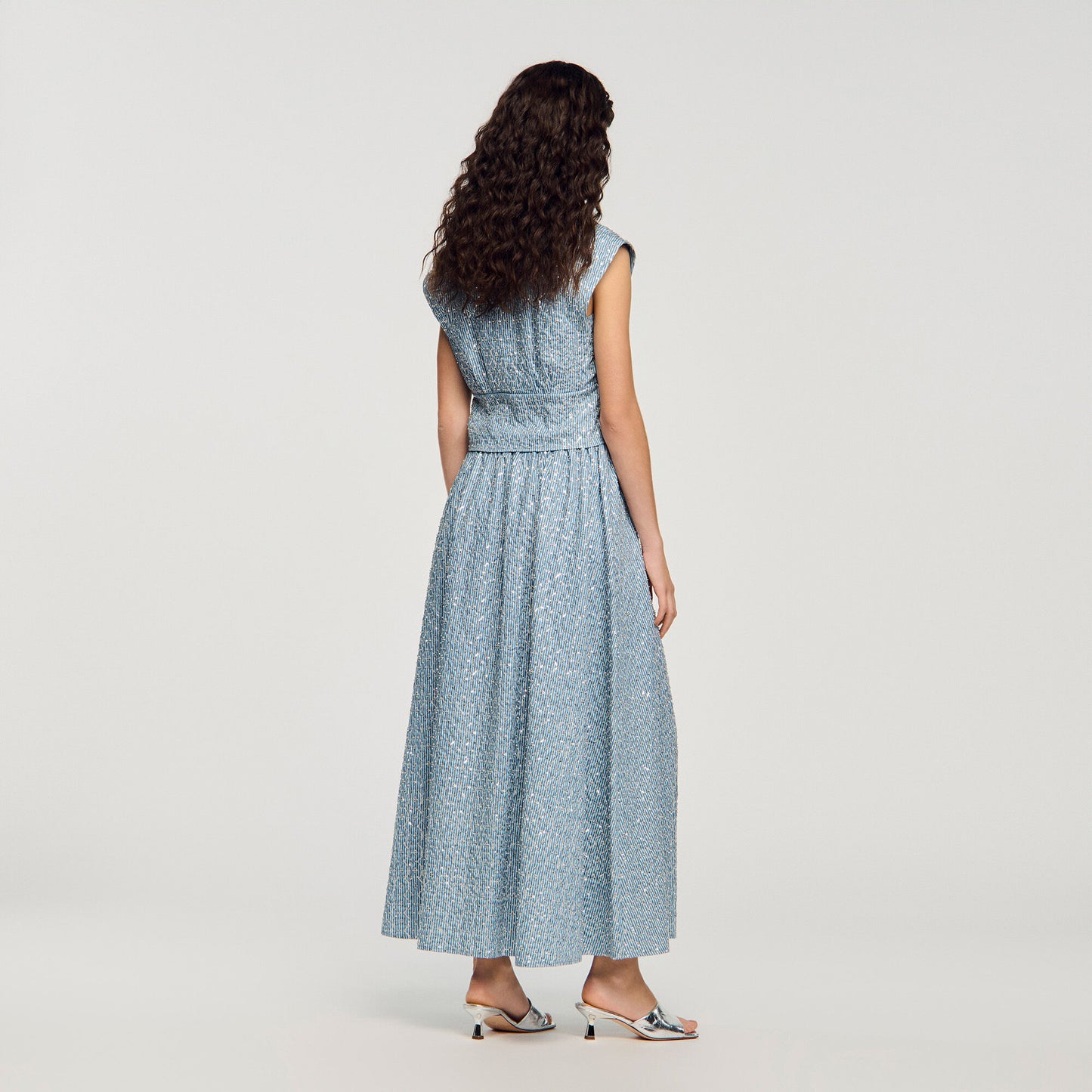 Long sequined skirt