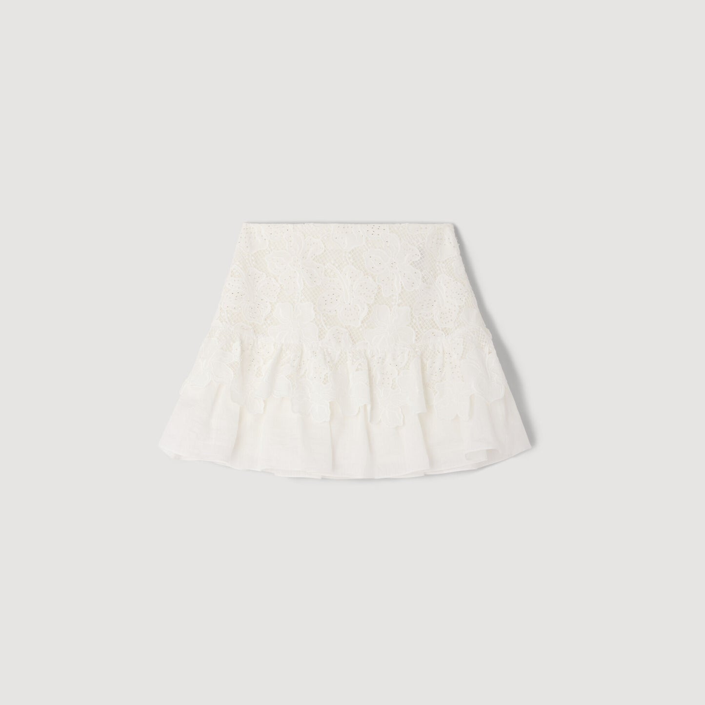 Short guipure skirt