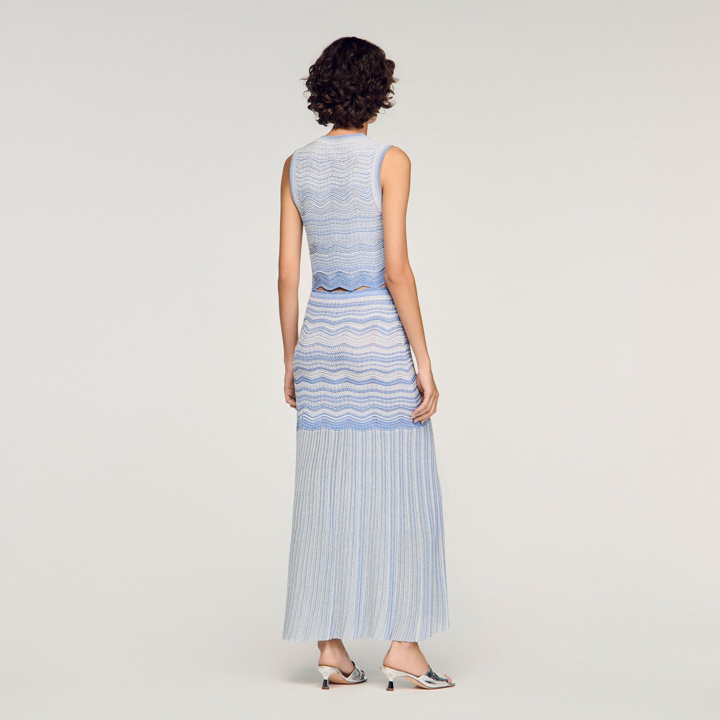 Long fancy knit skirt