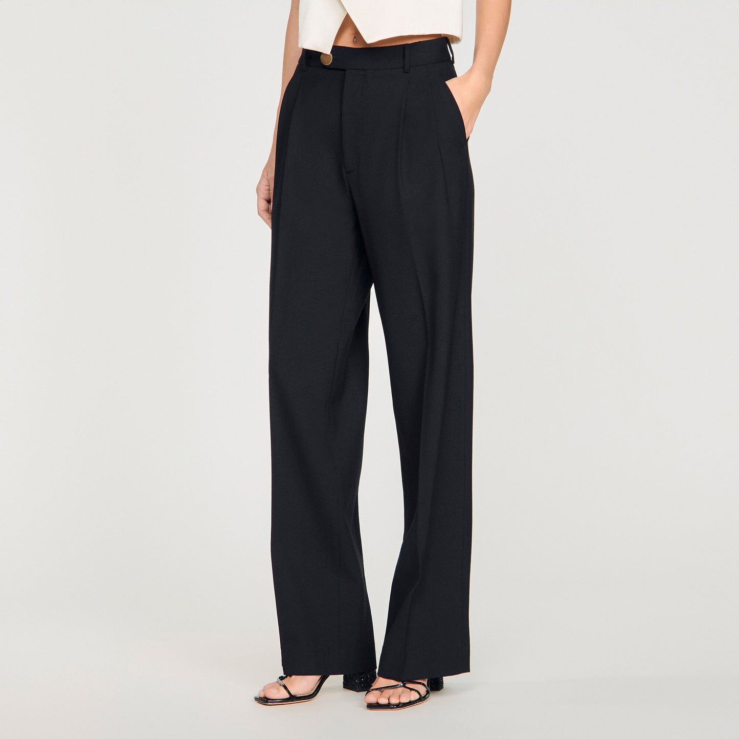 Wool suit trousers