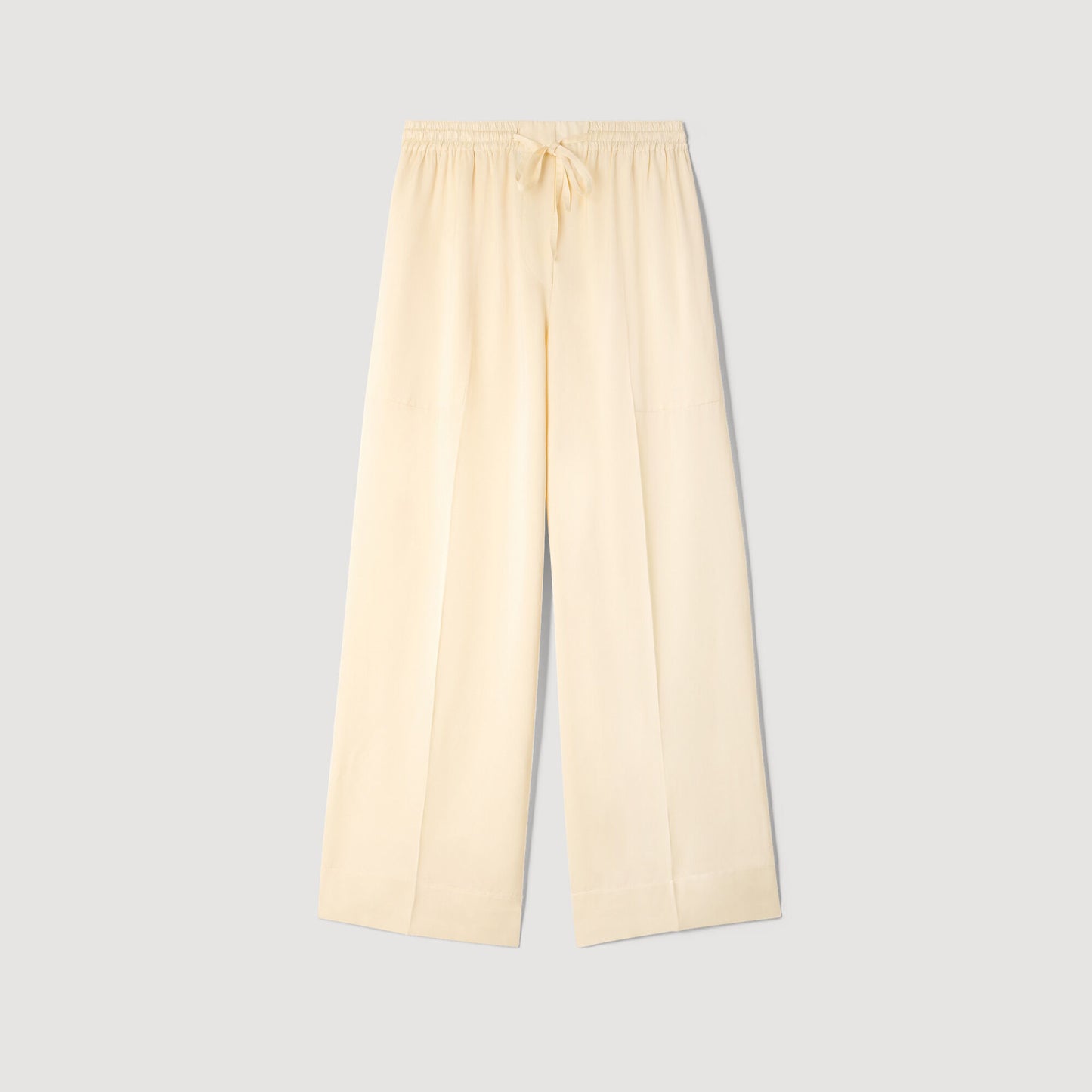 Satin wide-leg trousers
