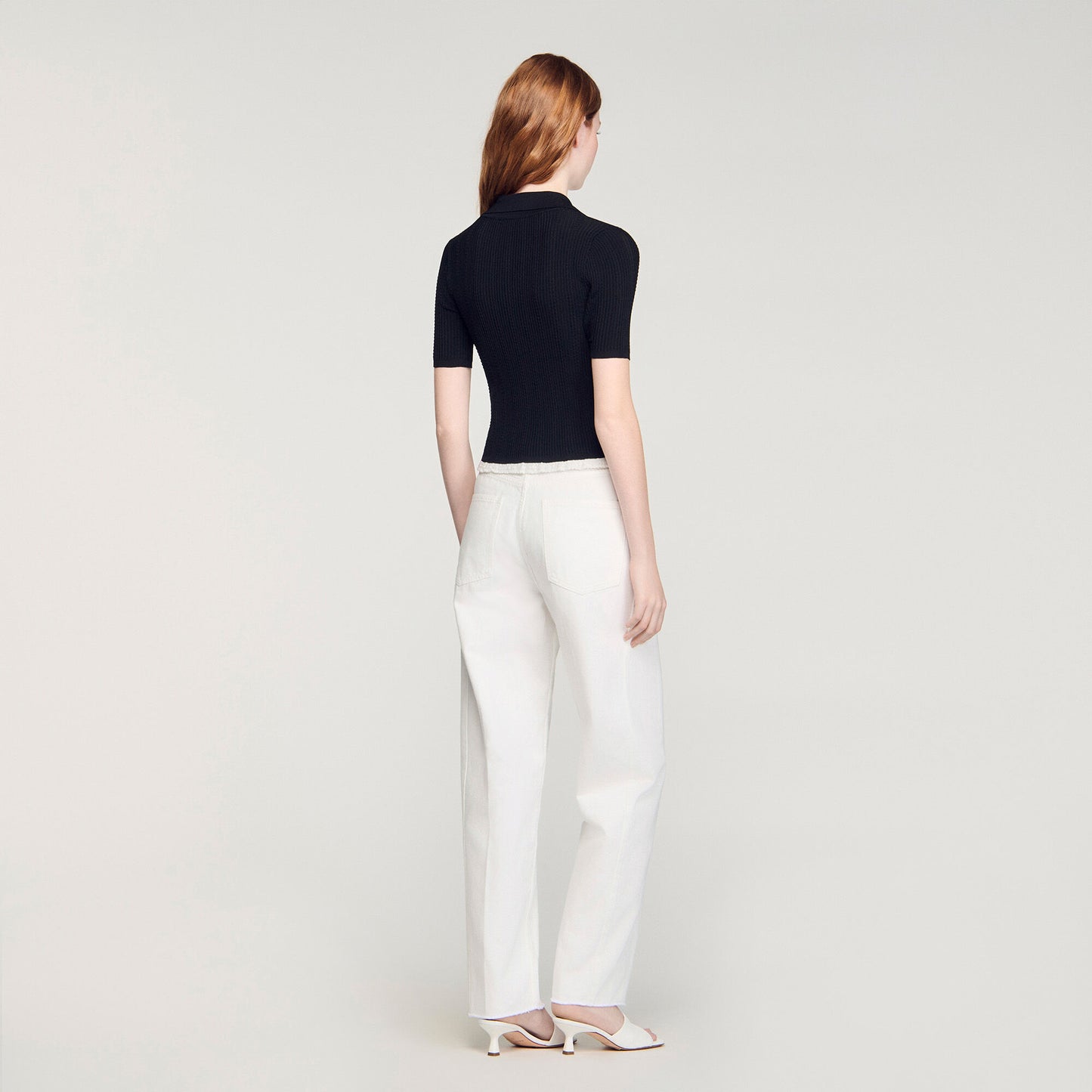 Knit polo shirt