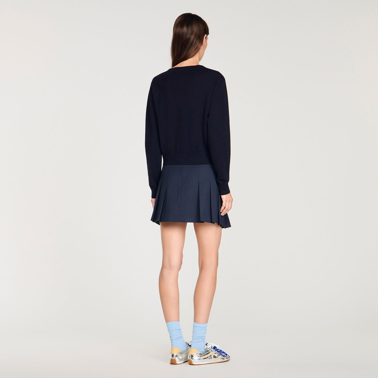 V-neck wool jumper