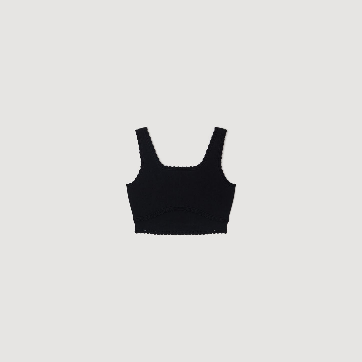 Cropped decorative knit jumper