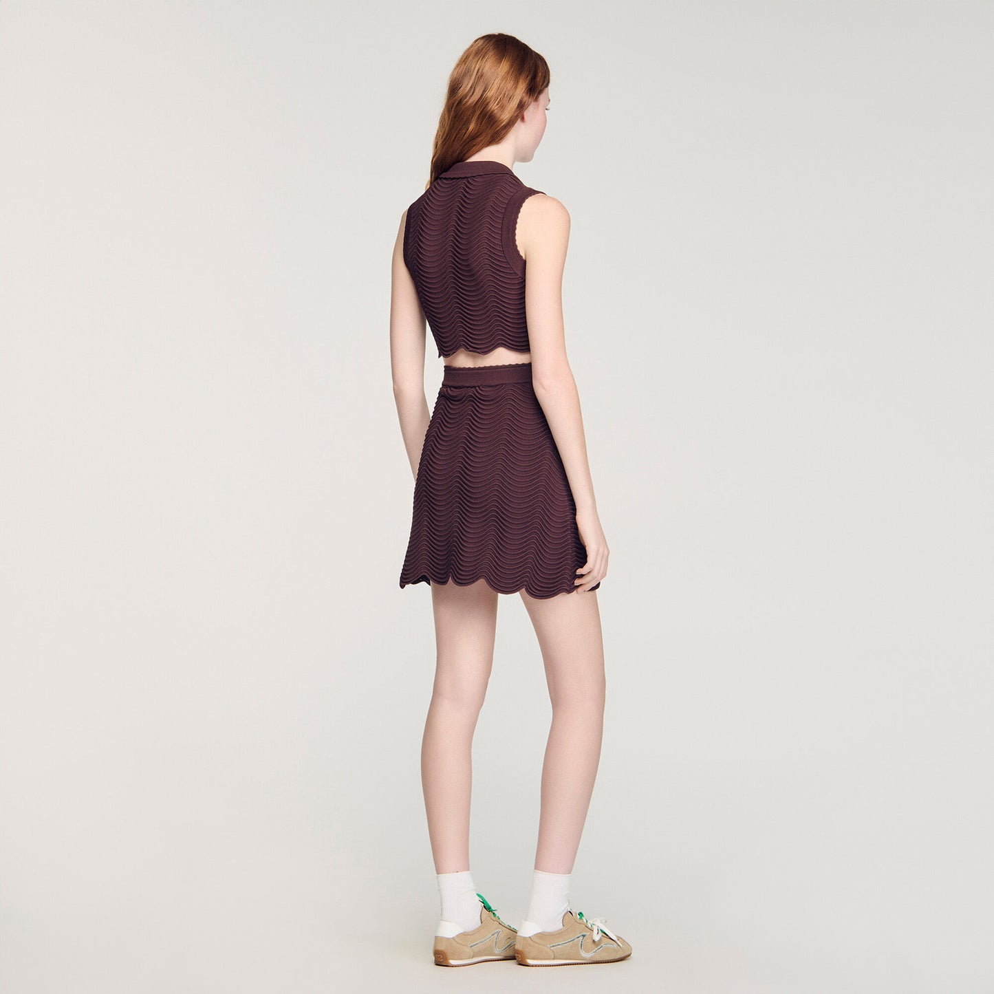 Cropped decorative knit top 2026