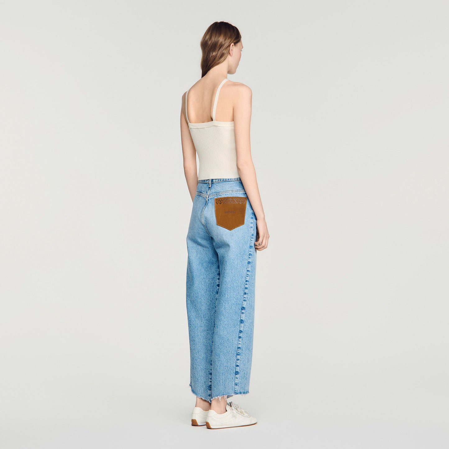 Short ribbed knit top