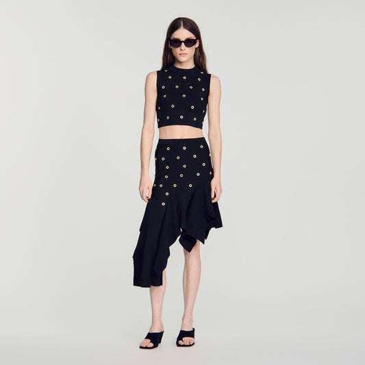 Studded knit top