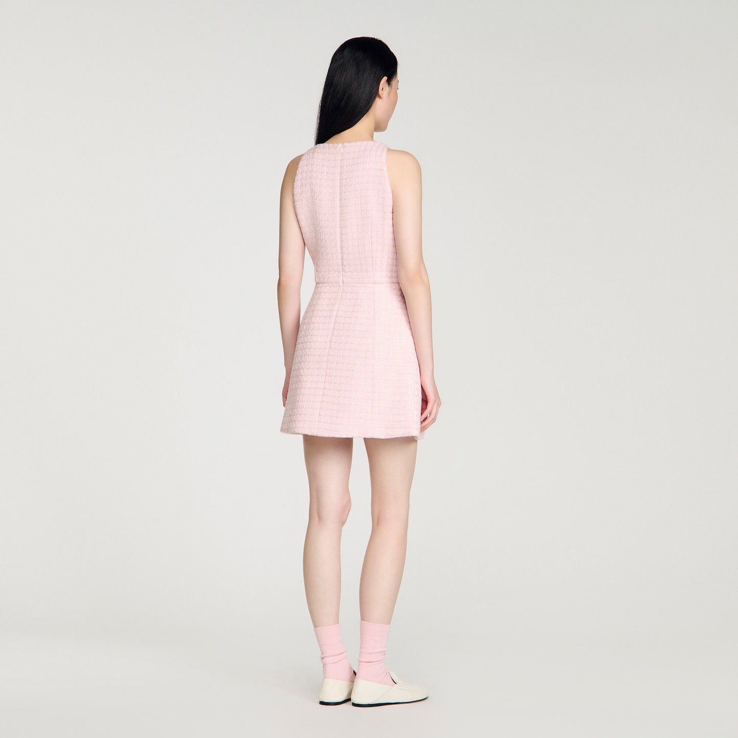 Sequin tweed short dress